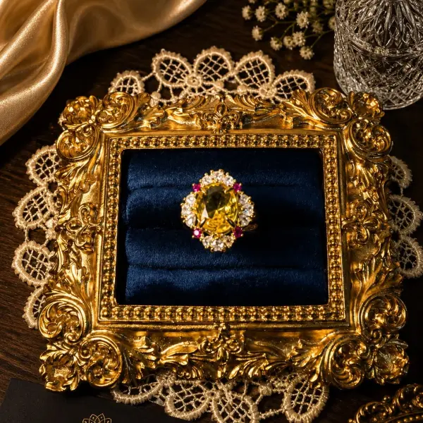 EVARA CITRINE ROYALE RING